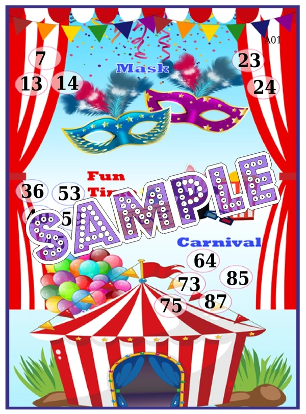 perty Carnival theme Tambola Housie (list1111_1) - 24