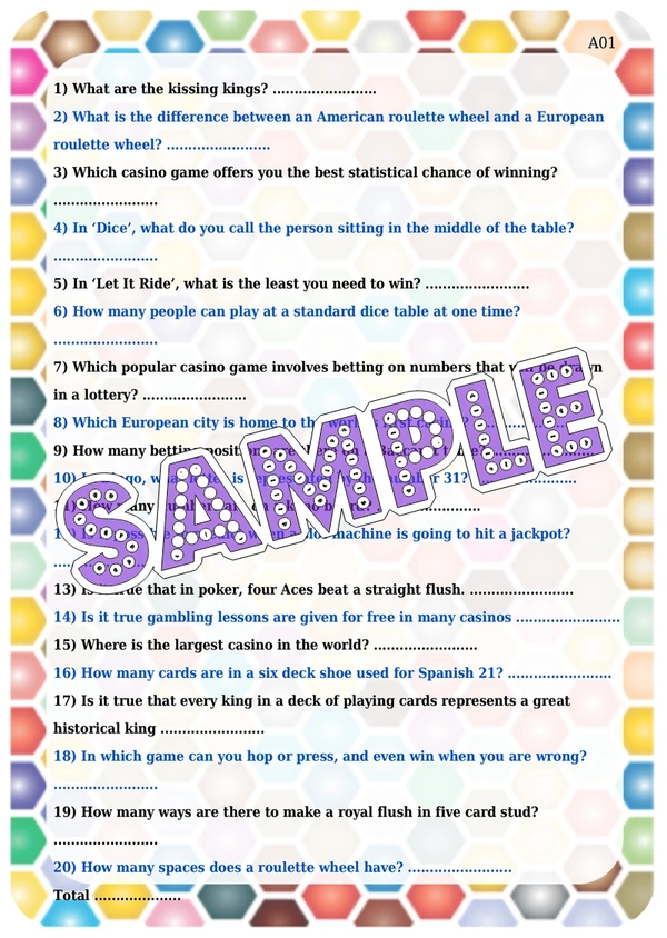 perty Casino theme Paper Games (list1696_1) - 12