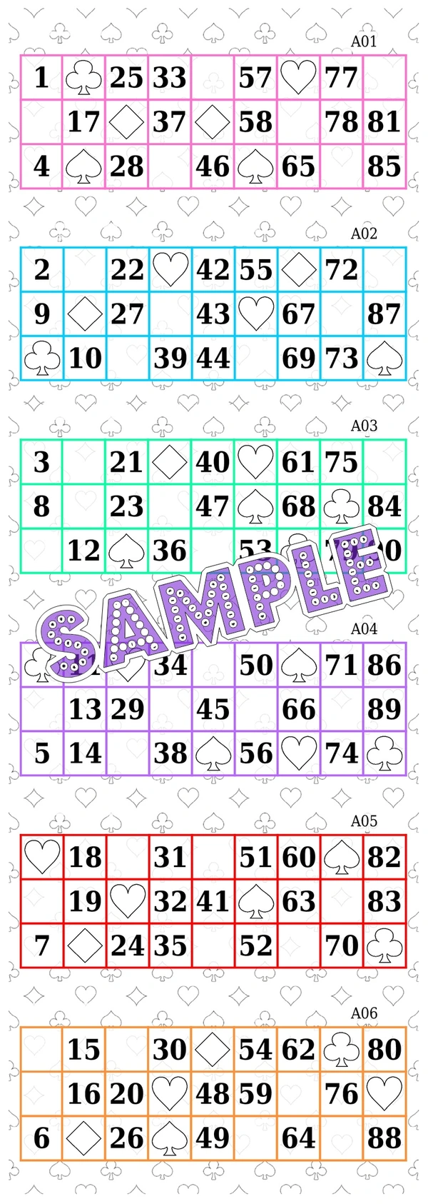 perty Casino theme Tambola Housie (list3532_1) - 3.9 x 10.8