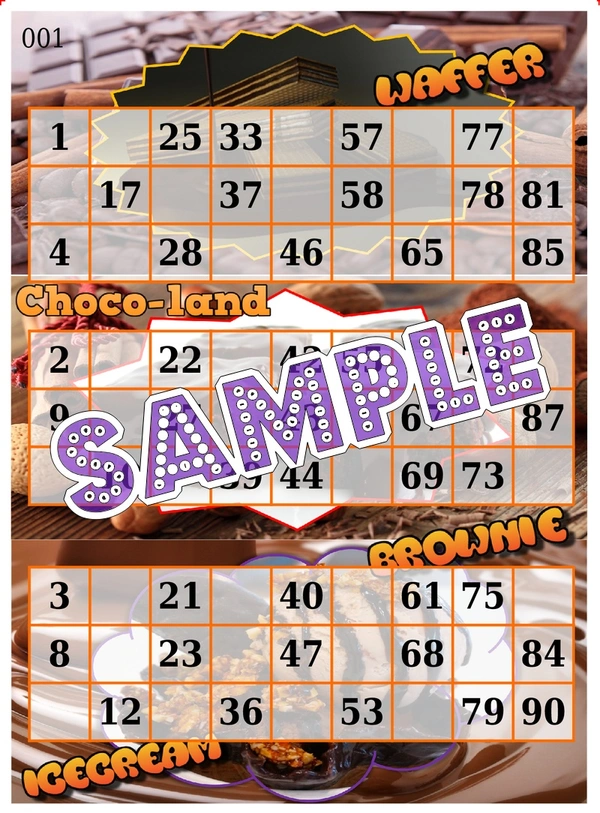 perty Chocolate theme Tambola Housie (list2607_1) - 48