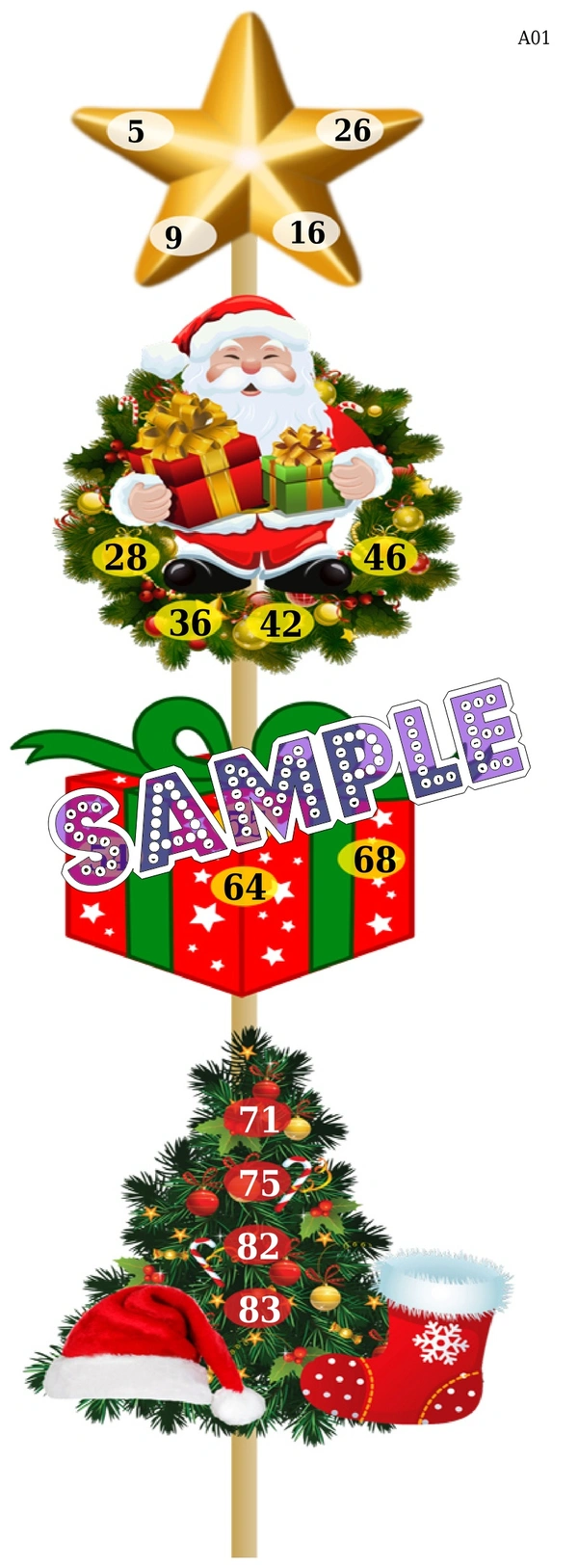 perty Christmas theme Tambola Housie (list1484_1) - 24