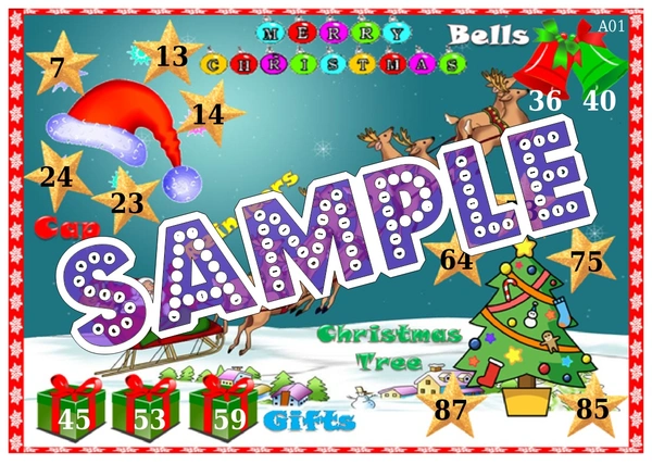perty Christmas theme Tambola Housie (list151_4) - 48