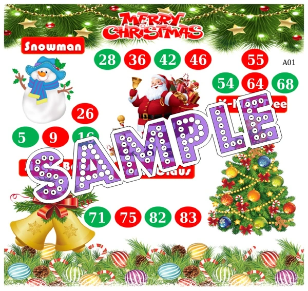 perty Christmas theme Tambola Housie (list2510_1) - 12