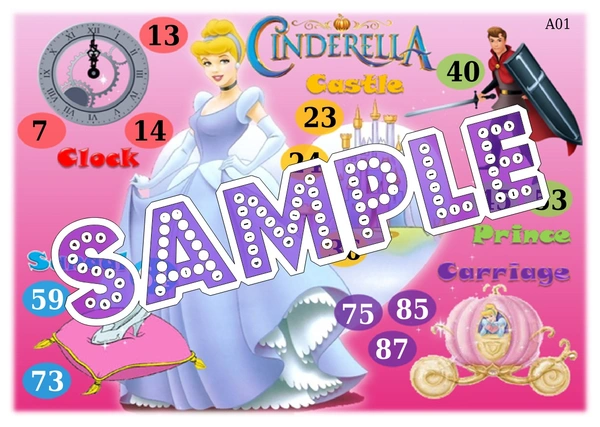 perty Cinderella theme Tambola Housie (list301_3) - 24