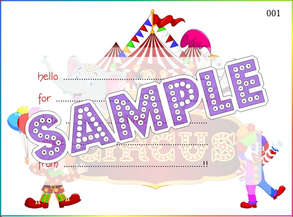 perty Circus theme Cards (list3750_1) - 24