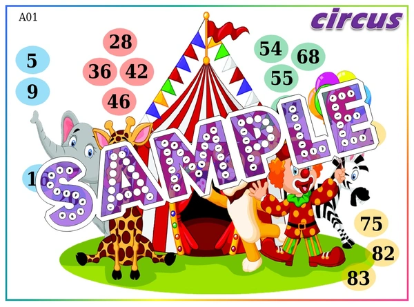 perty Circus theme Tambola Housie (list2247_1) - 24