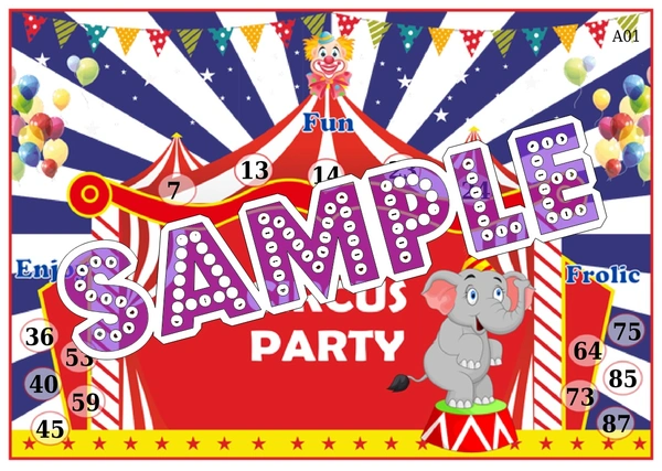 perty Circus theme Tambola Housie (list2949_1) - 16