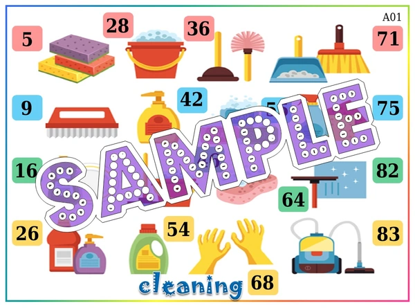 perty Cleanliness theme Tambola Housie (list2248_1) - 48