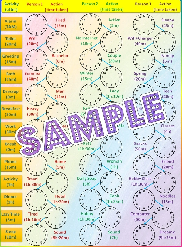 perty Clock theme Paper Games (list1720_1) - 6