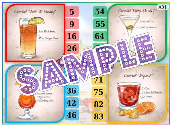 perty Cocktail theme Tambola Housie (list2254_1) - 24