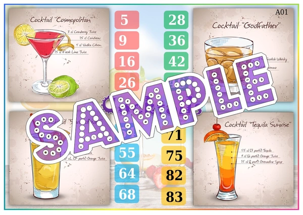 perty Cocktail theme Tambola Housie (list2255_1) - 48