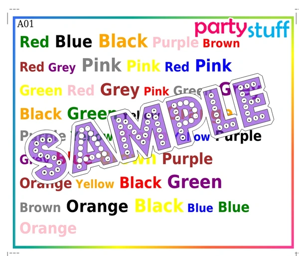 perty Colors theme Paper Games (list584_1) - 24