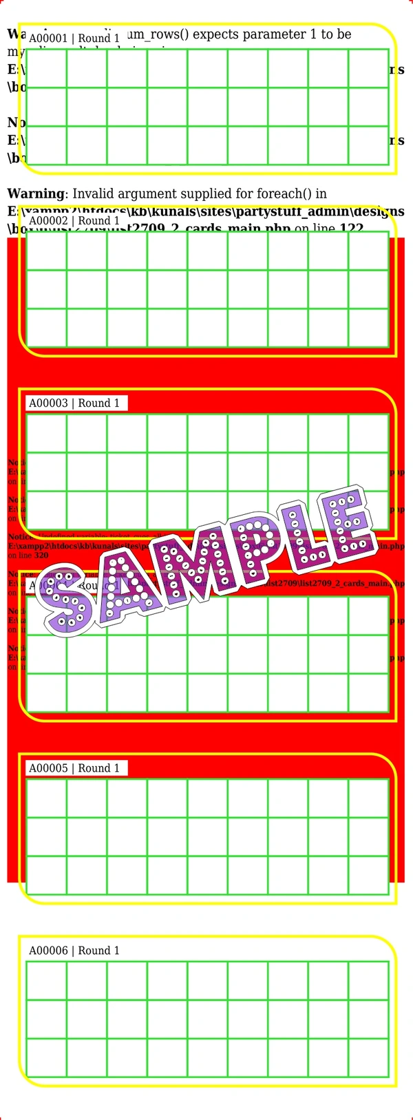 perty Colors theme Tambola Housie (list2709_2) - 48