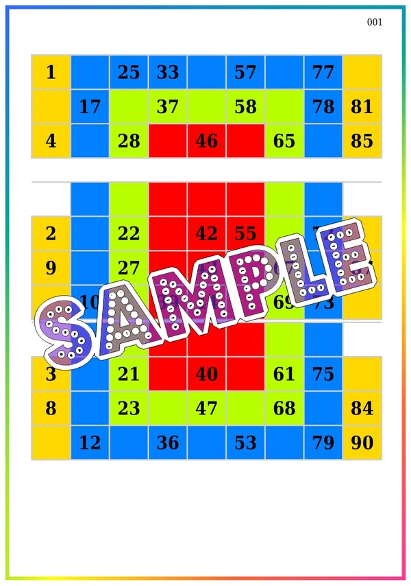 perty Colors theme Tambola Housie (list3638_1) - 12