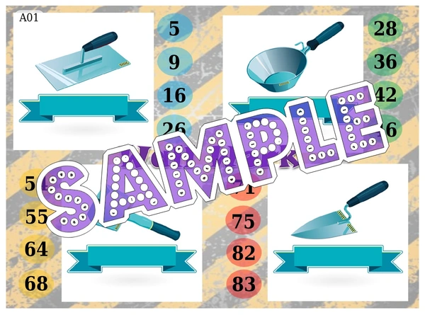 perty Construction theme Tambola Housie (list2257_1) - 48