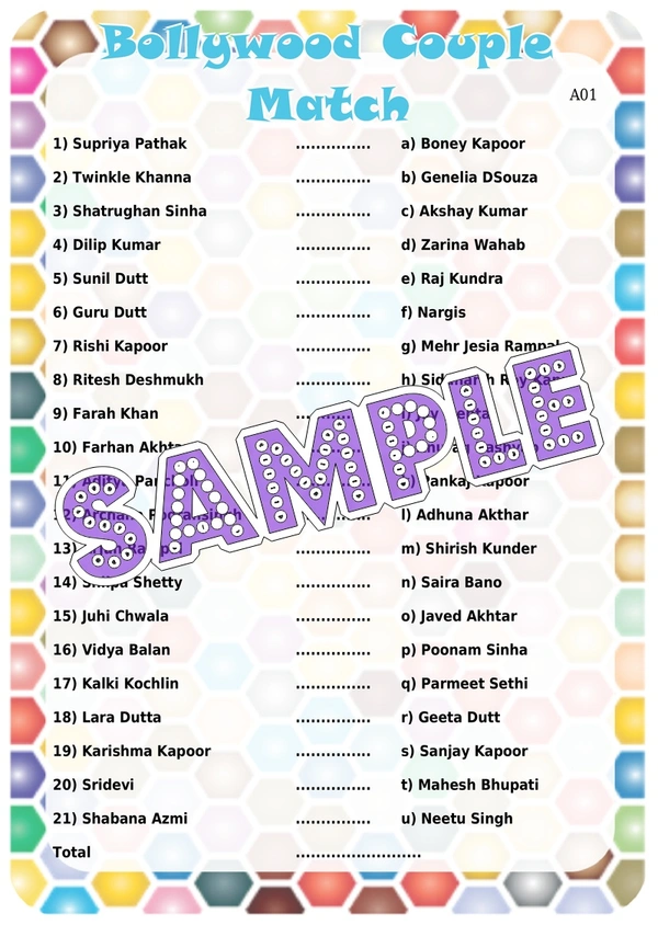 perty Couple theme Paper Games (list1662_1) - 8