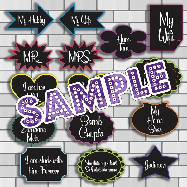 perty Couple theme Props (list3324) - 12.2 x 8.9