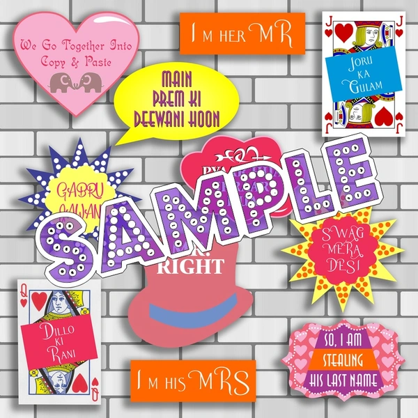 perty Couple theme Props (list3393) - 6 x 4.4