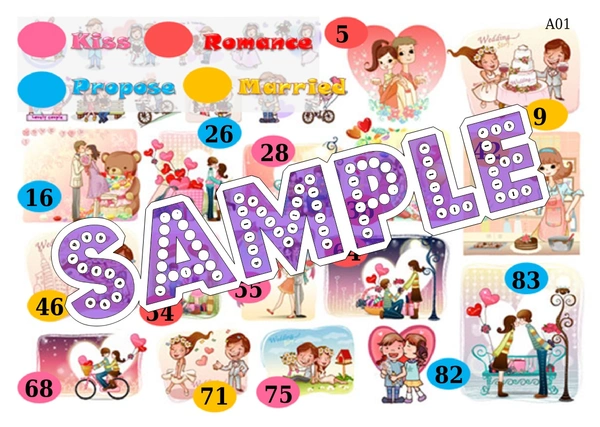 perty Couple theme Tambola Housie (list278_2) - 48