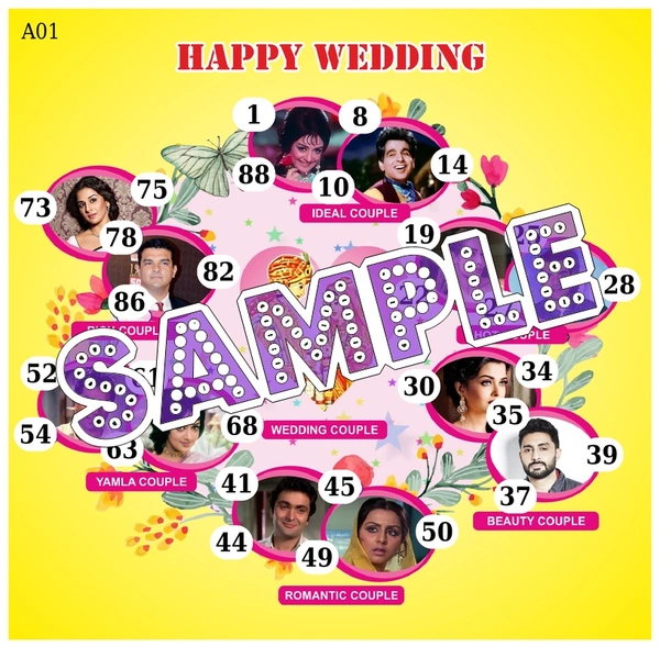 perty Couple theme Tambola Housie (list3085_1) - 36