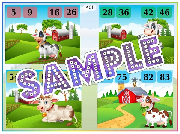 perty Cow theme Tambola Housie (list2260_1) - 24