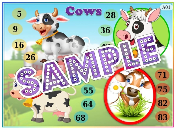 perty Cow theme Tambola Housie (list2261_1) - 16
