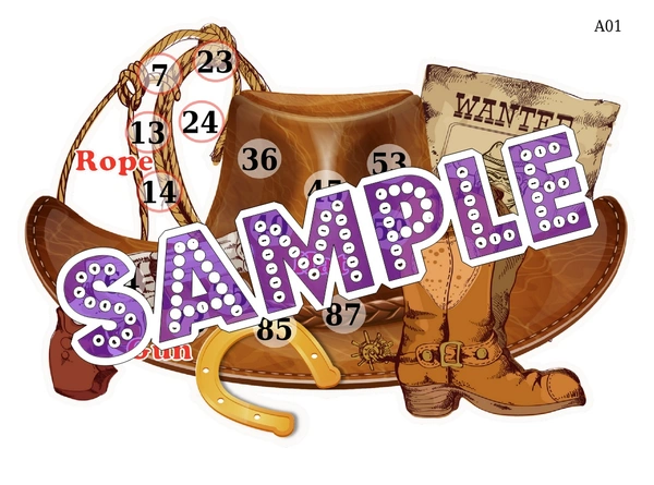 perty Cowboy theme Tambola Housie (list1138_1) - 48