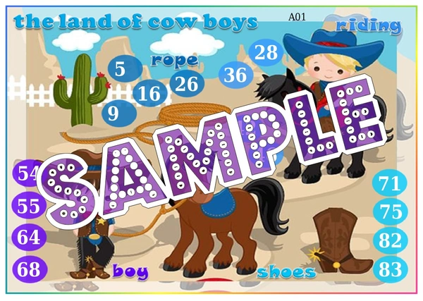 perty Cowboy theme Tambola Housie (list2603_1) - 48
