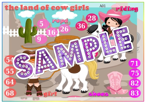 perty Cowgirl theme Tambola Housie (list2262_1) - 24