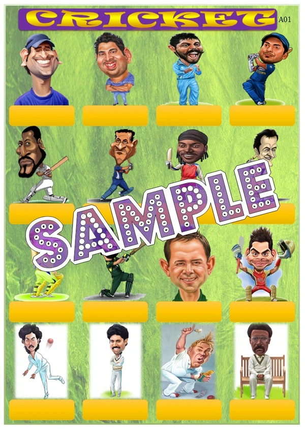 perty Cricket theme Paper Games (list1610_1) - 24