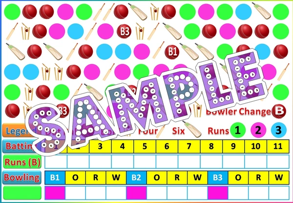 perty Cricket theme Paper Games (list1707_1) - 12