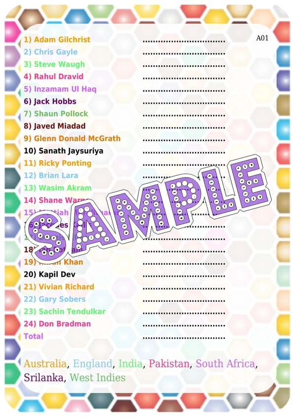 perty Cricket theme Paper Games (list1734_1) - 12