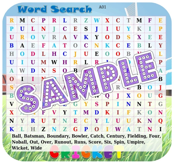 perty Cricket theme Paper Games (list1739_1) - 36
