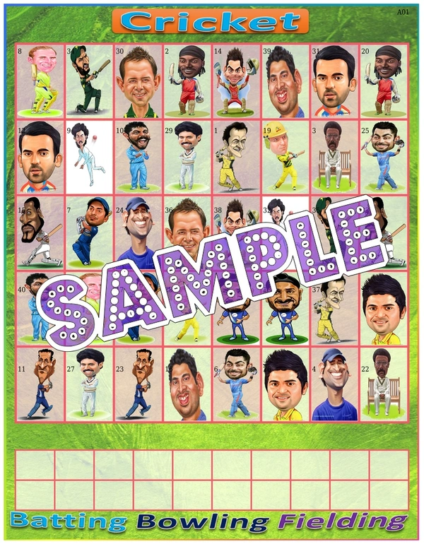 perty Cricket theme Paper Games (list1914_1) - 12