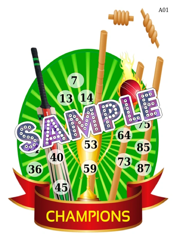 perty Cricket theme Tambola Housie (list1197_1) - 16