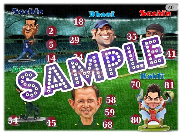 perty Cricket theme Tambola Housie (list3007_1) - 24