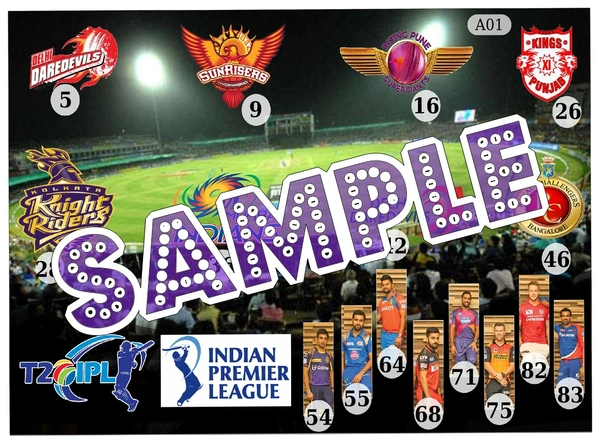 perty Cricket theme Tambola Housie (list3062_1) - 16