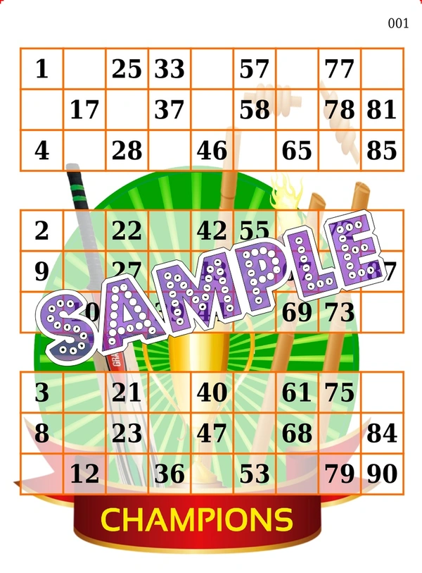 perty Cricket theme Tambola Housie (list3645_1) - 48