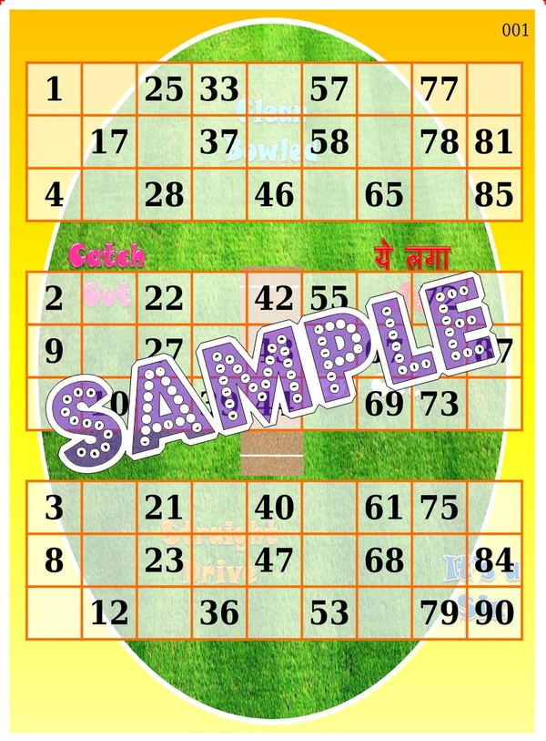 perty Cricket theme Tambola Housie (list3646_1) - 24