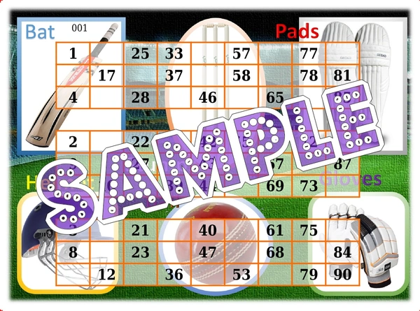 perty Cricket theme Tambola Housie (list3648_1) - 16