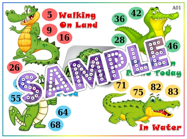 perty Crocodile theme Tambola Housie (list2265_1) - 48