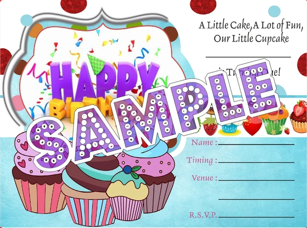 perty Cup Cake theme Cards (list3450_1) - 24