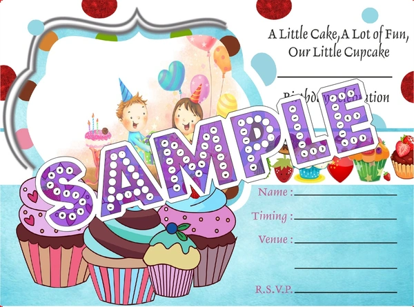 perty Cup Cake theme Cards (list3451_1) - 24
