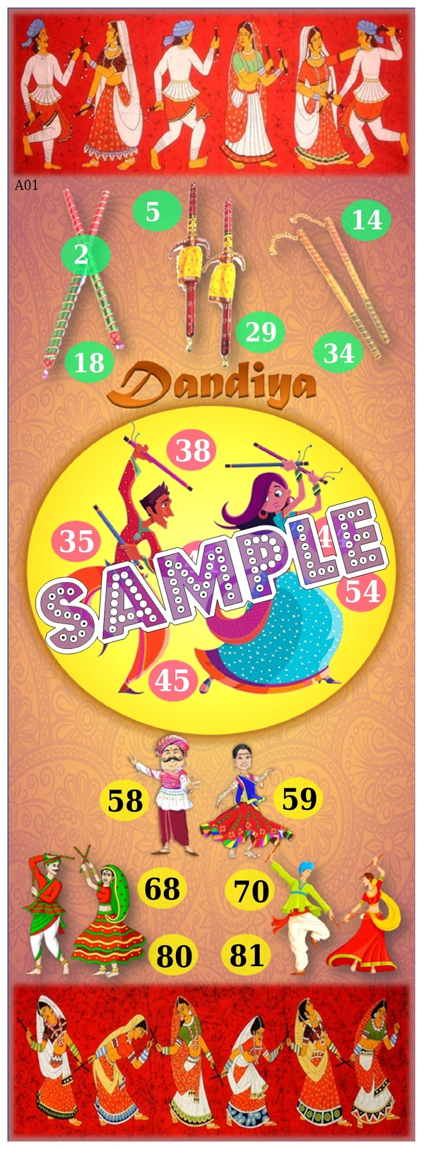 perty Dandiya theme Tambola Housie (list2449_1) - 12