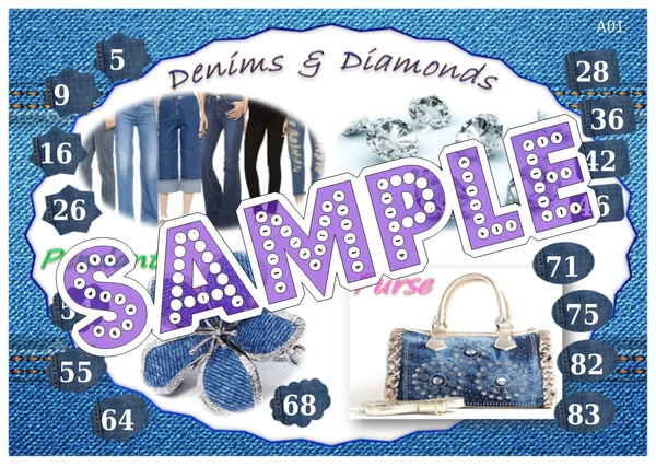 perty Denims Diamonds theme Tambola Housie (list678_1) - 24