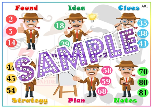 perty Detective theme Tambola Housie (list2841_1) - 16