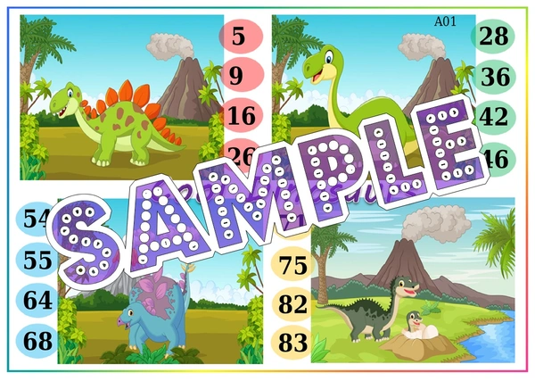 perty Dinosaur theme Tambola Housie (list2275_1) - 24