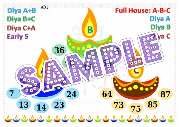 perty Diwali theme Tambola Housie (list2468_1) - 48