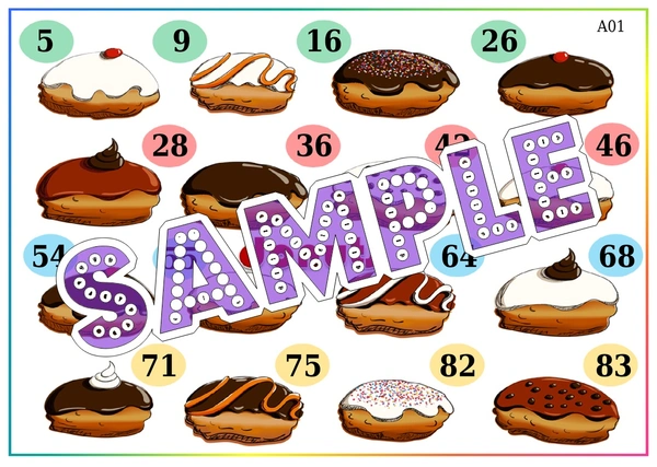 perty Doughnut theme Tambola Housie (list2233_1) - 16