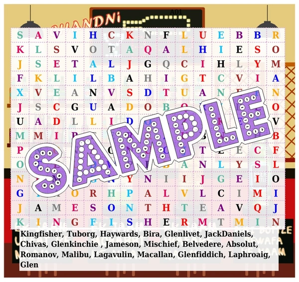 perty Drinks theme Paper Games (list1923_1) - 12